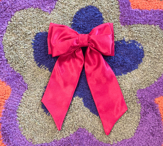 SCARLET RED | BOW |HAIR ACCESSORIES