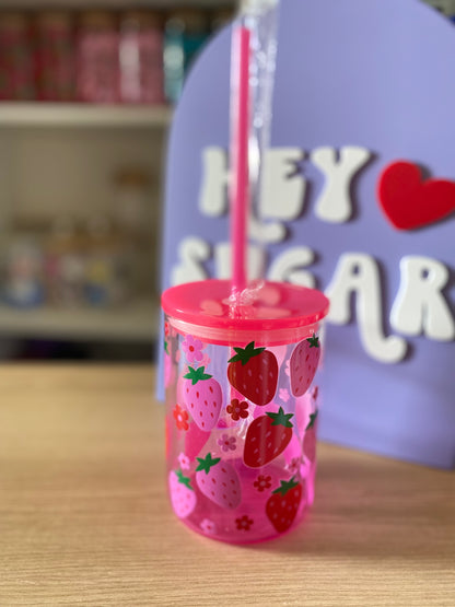 STRAWBERRY | GLASS MUG