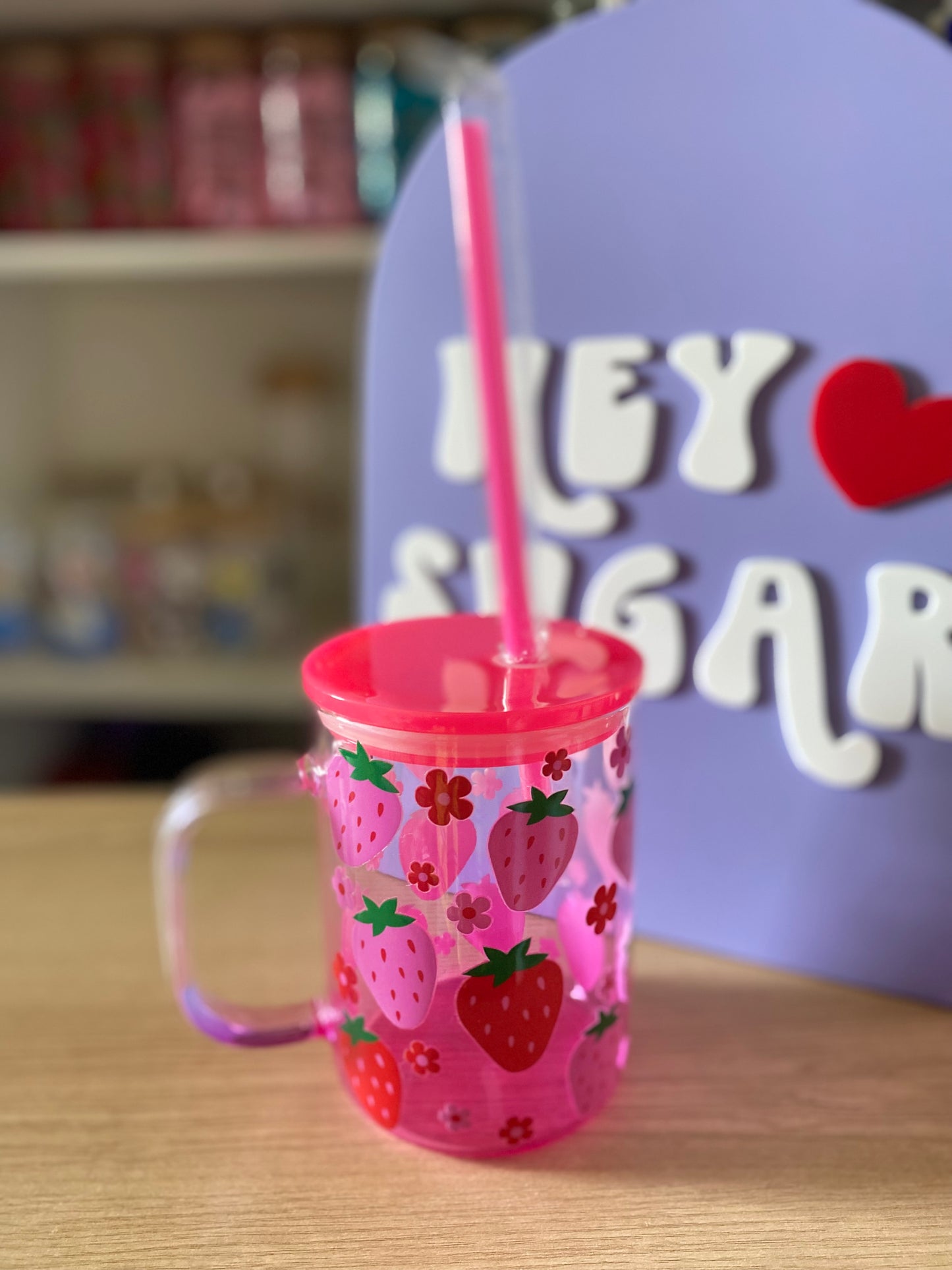 STRAWBERRY | GLASS MUG